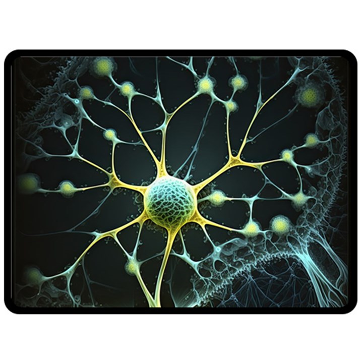 Ai Generated Neuron Network Connection Fleece Blanket (Large)