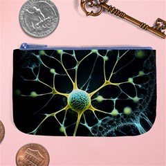 Ai Generated Neuron Network Connection Large Coin Purse by Ravend