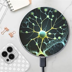 Ai Generated Neuron Network Connection Wireless Fast Charger(white) by Ravend