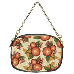 Flowers Leaves Pattern Flora Botany Drawing Art Chain Purse (one Side) by Ravend