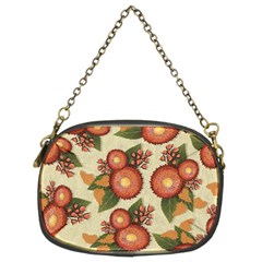 Flowers Leaves Pattern Flora Botany Drawing Art Chain Purse (two Sides) by Ravend