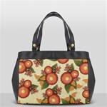 Flowers Leaves Pattern Flora Botany Drawing Art Oversize Office Handbag Front