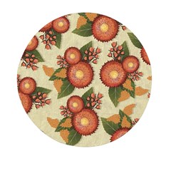 Flowers Leaves Pattern Flora Botany Drawing Art Mini Round Pill Box (pack Of 3) by Ravend