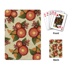 Flowers Leaves Pattern Flora Botany Drawing Art Playing Cards Single Design (rectangle) by Ravend