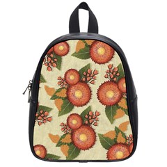 Flowers Leaves Pattern Flora Botany Drawing Art School Bag (small) by Ravend