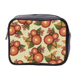 Flowers Leaves Pattern Flora Botany Drawing Art Mini Toiletries Bag (Two Sides) Front