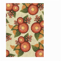 Flowers Leaves Pattern Flora Botany Drawing Art Large Garden Flag (two Sides) by Ravend