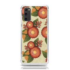 Flowers Leaves Pattern Flora Botany Drawing Art Samsung Galaxy S20 6 2 Inch Tpu Uv Case by Ravend