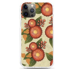 Flowers Leaves Pattern Flora Botany Drawing Art Iphone 12 Pro Max Tpu Uv Print Case by Ravend