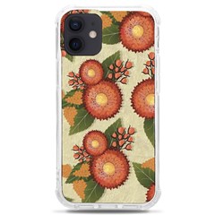 Flowers Leaves Pattern Flora Botany Drawing Art Iphone 12 Mini Tpu Uv Print Case	 by Ravend