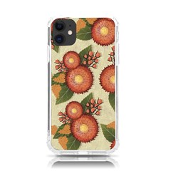 Flowers Leaves Pattern Flora Botany Drawing Art Iphone 11 Tpu Uv Print Case by Ravend