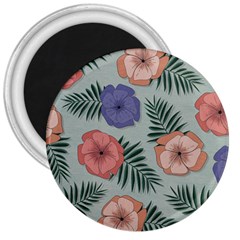 Flowers Petals Pattern Drawing Design Background 3  Magnets by Ravend