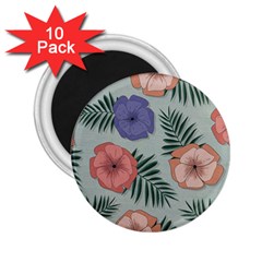 Flowers Petals Pattern Drawing Design Background 2 25  Magnets (10 Pack)  by Ravend