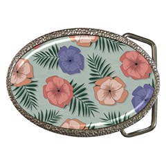 Flowers Petals Pattern Drawing Design Background Belt Buckles by Ravend