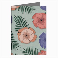 Flowers Petals Pattern Drawing Design Background Greeting Cards (pkg Of 8)