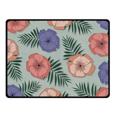 Flowers Petals Pattern Drawing Design Background One Side Fleece Blanket (small) by Ravend