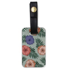 Flowers Petals Pattern Drawing Design Background Luggage Tag (one Side) by Ravend