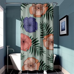 Flowers Petals Pattern Drawing Design Background Shower Curtain 36  X 72  (stall)  by Ravend