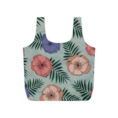 Flowers Petals Pattern Drawing Design Background Full Print Recycle Bag (s) by Ravend