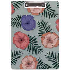 Flowers Petals Pattern Drawing Design Background A4 Acrylic Clipboard by Ravend