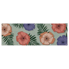 Flowers Petals Pattern Drawing Design Background Banner And Sign 12  X 4  by Ravend