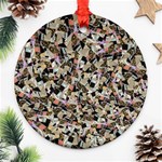 Mystic Geometry Abstract Print Ornament (Round) Front