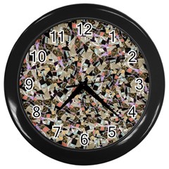 Mystic Geometry Abstract Print Wall Clock (black) by dflcprintsclothing