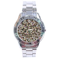 Mystic Geometry Abstract Print Stainless Steel Analogue Watch by dflcprintsclothing