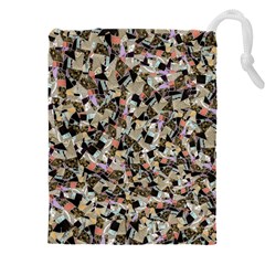 Mystic Geometry Abstract Print Drawstring Pouch (4xl) by dflcprintsclothing