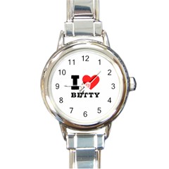 I Love Betty Round Italian Charm Watch by ilovewhateva