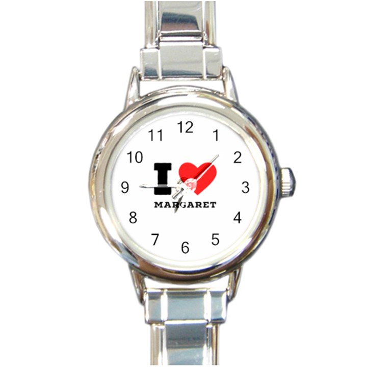 I love margaret Round Italian Charm Watch