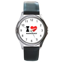 I Love Margaret Round Metal Watch by ilovewhateva