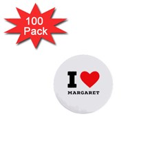 I Love Margaret 1  Mini Buttons (100 Pack)  by ilovewhateva