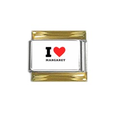 I Love Margaret Gold Trim Italian Charm (9mm) by ilovewhateva