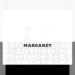 I love margaret Rectangular Jigsaw Puzzl