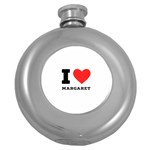 I love margaret Round Hip Flask (5 oz) Front