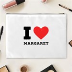 I love margaret Cosmetic Bag (XL) Back