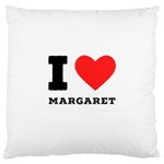 I love margaret Large Cushion Case (Two Sides) Front