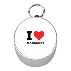 I Love Margaret Mini Silver Compasses by ilovewhateva