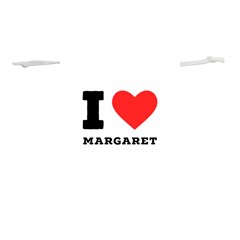 I love margaret Lightweight Drawstring Pouch (L)