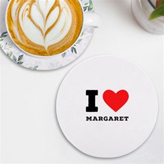 I love margaret UV Print Round Tile Coaster