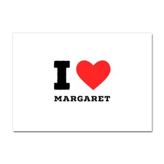 I love margaret Crystal Sticker (A4)