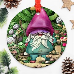 Charm Toadstool Necromancy Magician Conjuration Sorcery Spell Mojo Chanterelle Ornament (round) by GardenOfOphir