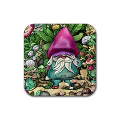 Charm Toadstool Necromancy Magician Conjuration Sorcery Spell Mojo Chanterelle Rubber Coaster (square) by GardenOfOphir