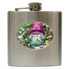 Charm Toadstool Necromancy Magician Conjuration Sorcery Spell Mojo Chanterelle Hip Flask (6 Oz) by GardenOfOphir