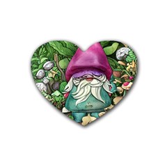 Charm Toadstool Necromancy Magician Conjuration Sorcery Spell Mojo Chanterelle Rubber Coaster (heart) by GardenOfOphir