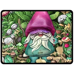 Charm Toadstool Necromancy Magician Conjuration Sorcery Spell Mojo Chanterelle One Side Fleece Blanket (large) by GardenOfOphir