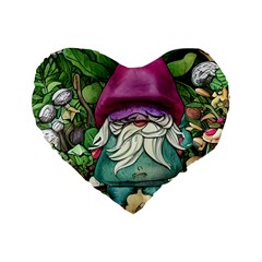 Charm Toadstool Necromancy Magician Conjuration Sorcery Spell Mojo Chanterelle Standard 16  Premium Heart Shape Cushions by GardenOfOphir