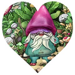 Charm Toadstool Necromancy Magician Conjuration Sorcery Spell Mojo Chanterelle Wooden Puzzle Heart by GardenOfOphir