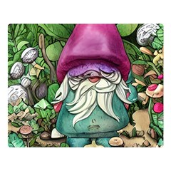 Charm Toadstool Necromancy Magician Conjuration Sorcery Spell Mojo Chanterelle One Side Premium Plush Fleece Blanket (large) by GardenOfOphir